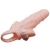 BRAVE MAN FUNDA PENE ANAL Y CLITORIS VIBRADOR 16.5 CM NATURA