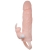 BRAVE MAN FUNDA PENE CON RABBIT VIBRADOR 16.5 CM NATURAL