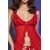 CR 4696 BABYDOLL & STRING SANS ENTREJAMBE ROUGE S/M nº5