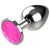 CHIC DESIRE - PLUG ANAL DE METAL TALLA L CRISTAL PINK 4 X 9C