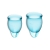 CONJUNTO DE 2 COPOS MENSTRUAIS FEEL CONFIDENT SATISFYER AZUL