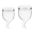 CONJUNTO DE 2 COPOS MENSTRUAIS FEEL SECURE SATISFYER TRANSPA