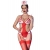 CR 4631 ENSEMBLE BODY INFIRMIÈRE SANS ENTREJAMBE ROUGE S/M n