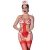 CR 4631 ENSEMBLE BODY INFIRMIÈRE SANS ENTREJAMBE ROUGE S/M n