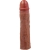 MANCHON DE PÉNIS DEREK AVEC EXTENSION DE 7,6 CM MULÂTRE