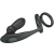 EMONI ANILLO PENE + PLUG ANAL 12 VIBRACIONES NEGRO nº3
