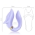 FOX VIBRADOR PAREJAS CONTROL REMOTO VIOLETA nº2