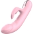 VIBRADOR DE COELHO TOTALMENTE ROSA EFEITO DE CALOR