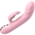 VIBRADOR DE COELHO TOTALMENTE ROSA EFEITO DE CALOR nº4