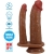 HULBERT DUPLO REALISTA DILDO COM VIBRAÇÃO MULATO