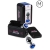 Plug anal metal mediano azul con bolsa