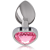 INTENSE - PLUG ANALE IN METALLO ALLUMINIO CON CUORE ROSA TAG