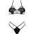 JIMENA LC 20216 REGGISENO + PERIZOMA NERO TAGLIA UNICA nº2