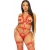 HARNAIS JOINT TORIQUE CLOUTÉ KINK TEDDY TAILLE L - ROUGE nº4