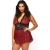 Leg avenue babydoll ensemble babydoll bourgogne avec string