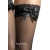 LEG AVENUE MEDIAS DE REJILLA NEGRA CON DETALLE SUPERIOR DE E