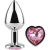 BUTT PLUG IN METALLO CUORE FUCSIA MISURA PICCOLA 7 CM nº2