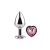 BUTT PLUG IN METALLO CUORE FUCSIA MISURA PICCOLA 7 CM nº5