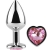 BUTT PLUG IN METALLO CUORE FUCSIA MISURA PICCOLA 7 CM nº8