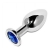 METALHARD ANAL PLUG DIAMOND BLUE SMALL 5.71CM nº1