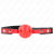 BALLE DURE CREUSE ROUGE 4 CM GAG BRACELET NOIR 60 x 2 CM AJU