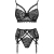 MORIDAM LC 90552 REGGISENO + REGGISENO + SLIP NEGRO L/XL nº5