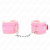 APPUI-POIGNETS DOUBLÉS DE FOURRURE ROSE AVEC CEINTURE ROSE R