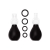 Ouch set erector de pezones negro