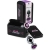 Plug anal metal mediano morado con bolsa