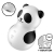 POCKET PANDA STIMULATEUR & VIBRATEUR NOIR ET BLANC