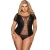 QUEEN PLUS FETISH CURTO SLEEVE PELUCHE