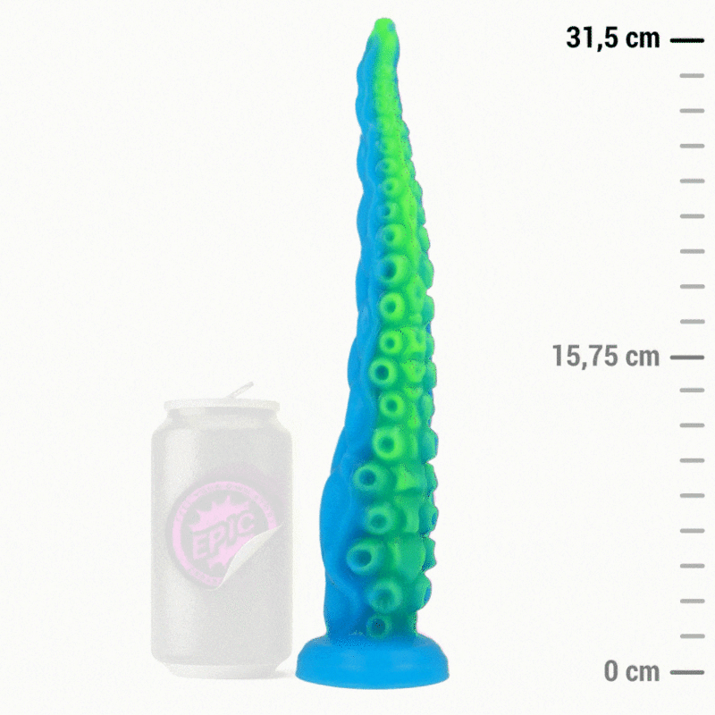 SCYLLA DILDO TENTÁCULO FINO FLUORESCENTE TAMAÑO GRANDE