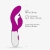 VIBRADOR COM ESTIMULADOR DE CLITÓRIS GUMMIE ROXO E LUBRIFICA