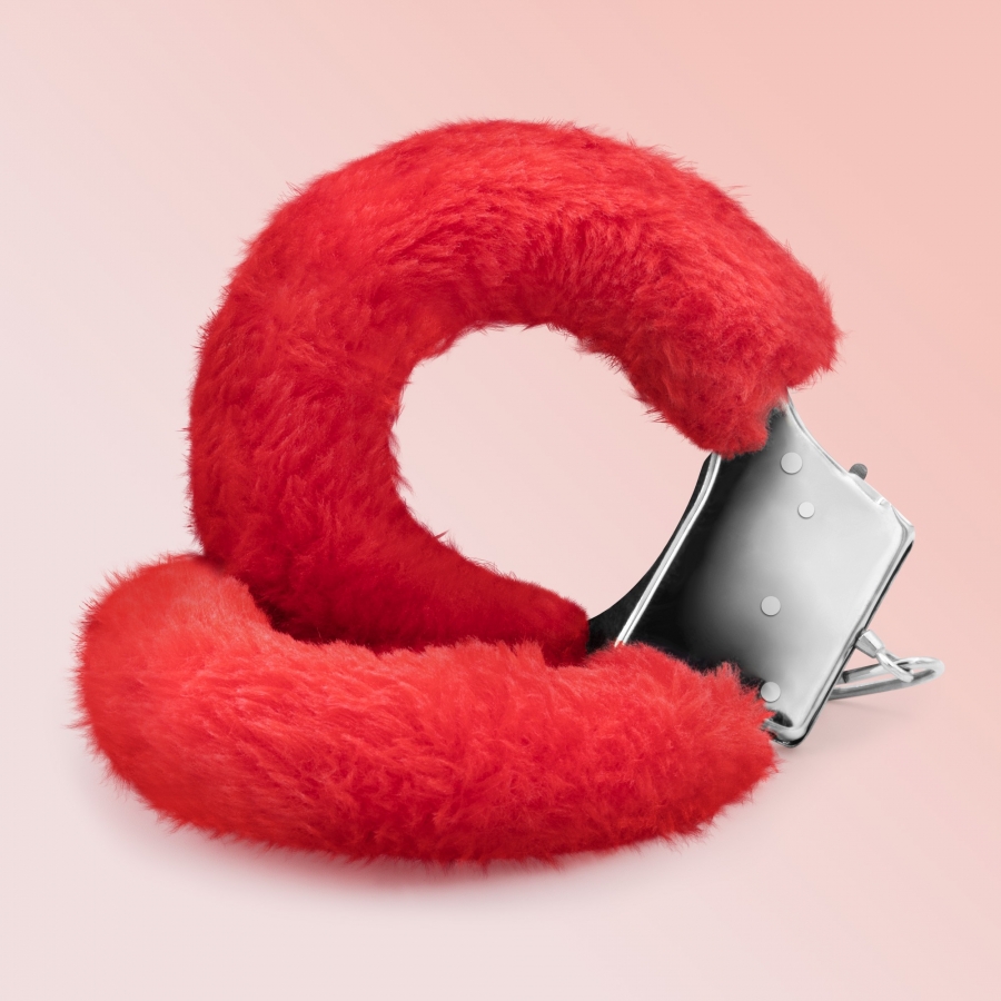 POLSINI IN PELUCHE ROSSO LOVE CUFFS CRUSHIOUS