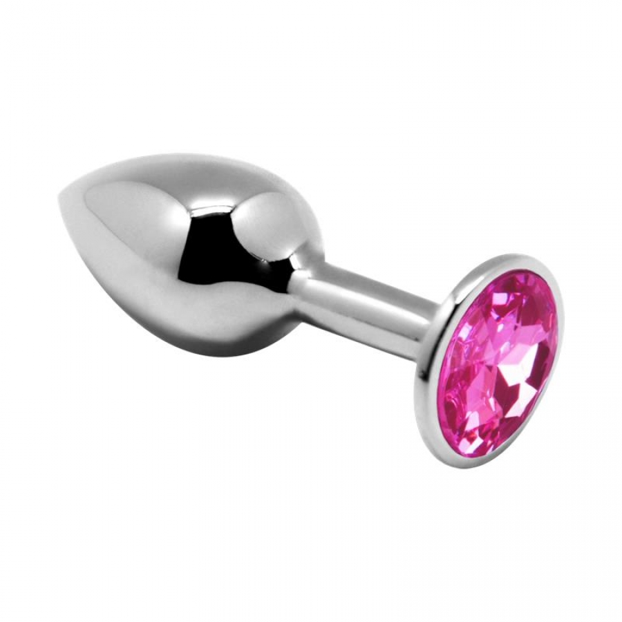 MINI PLUG PRAZER ANAL METAL ROSA TAMANHO L