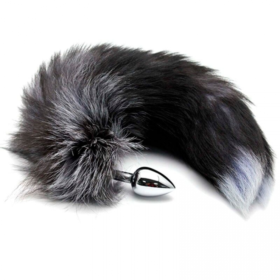 PLUG DE PRAZER ANAL METAL FOX TAIL TAMANHO S