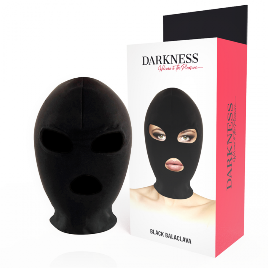 MASQUE DE SOUMISSION BDSM BOUCHE ET YEUX NOIR