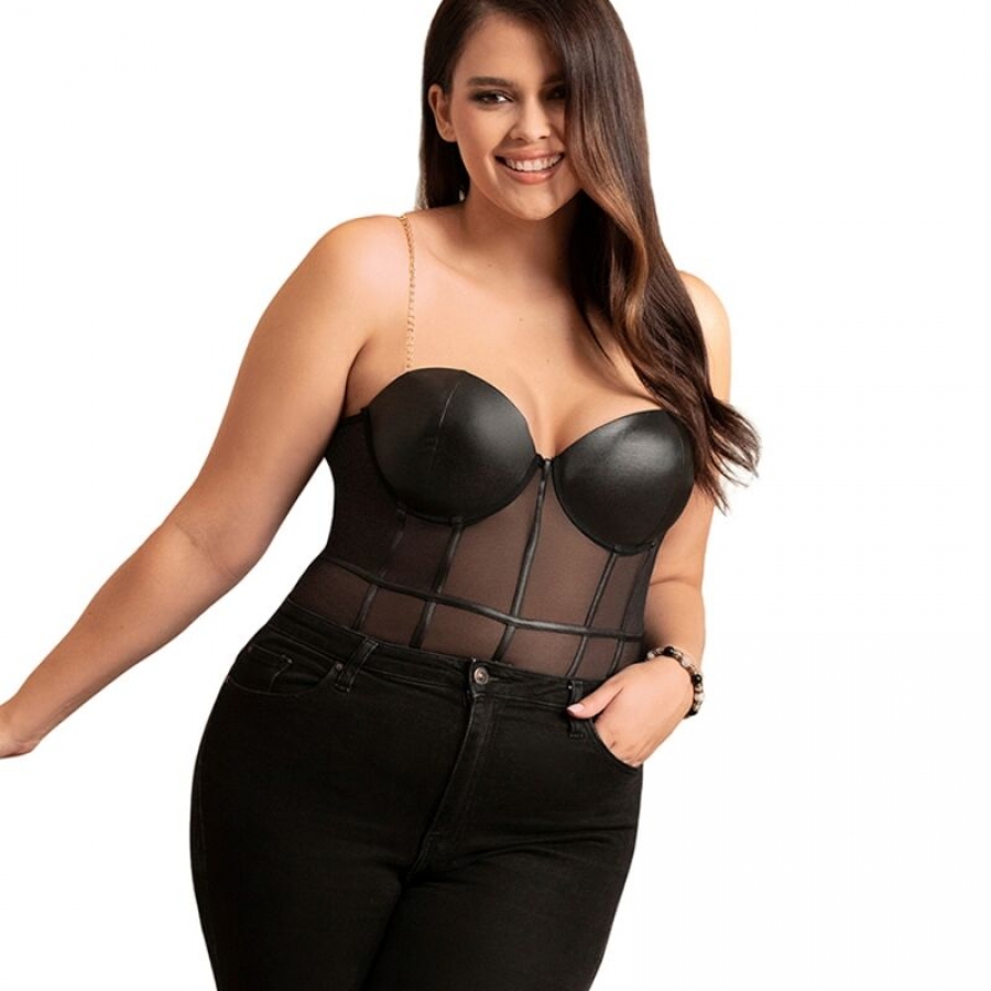 BODY TIRANTAS CADENA NEGRO S/M 6