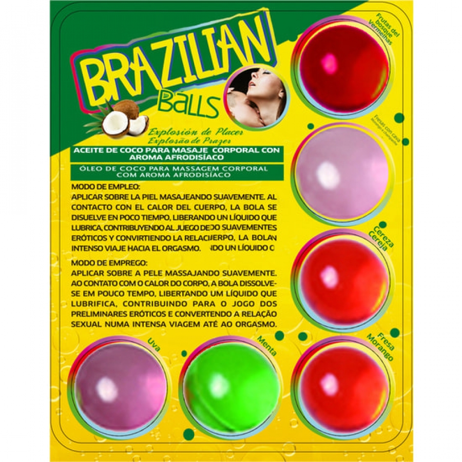 Secret play set 6 brazilian balls aromas