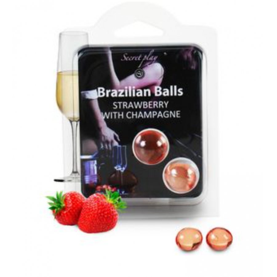 Set 2 brazilian balls aroma fresa cava