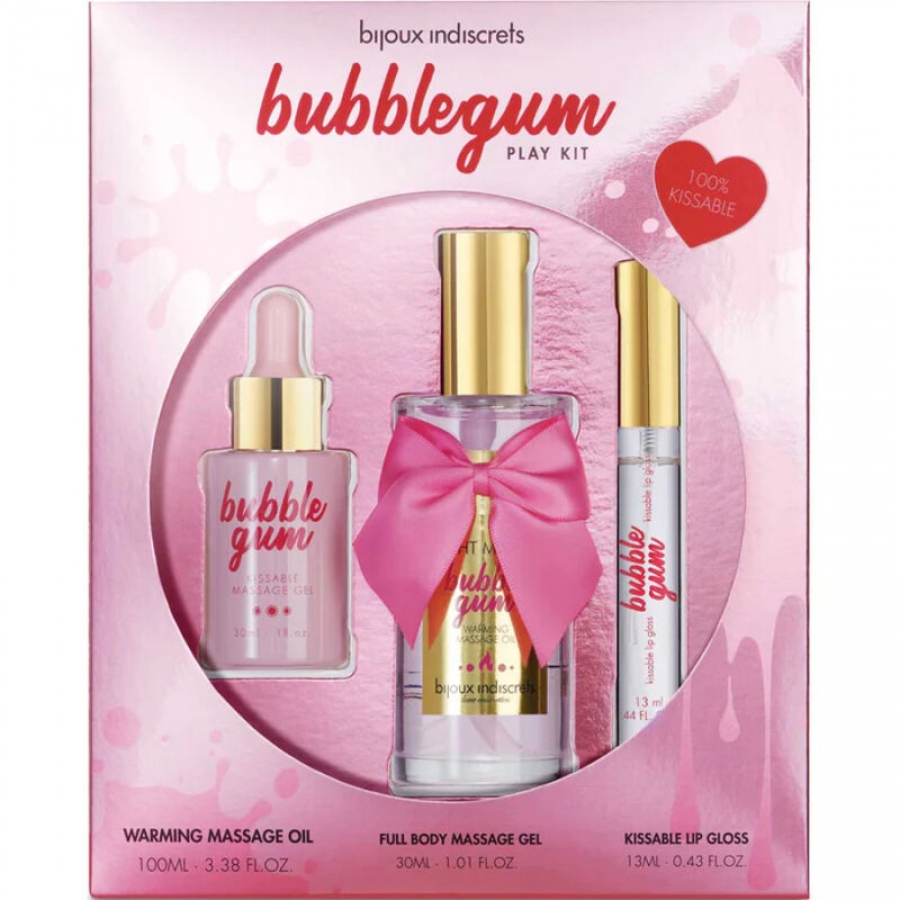 BUBBLEGUM PLAY KIT AVEC HUILE, GEL ET BRILLANT À LÈVRES