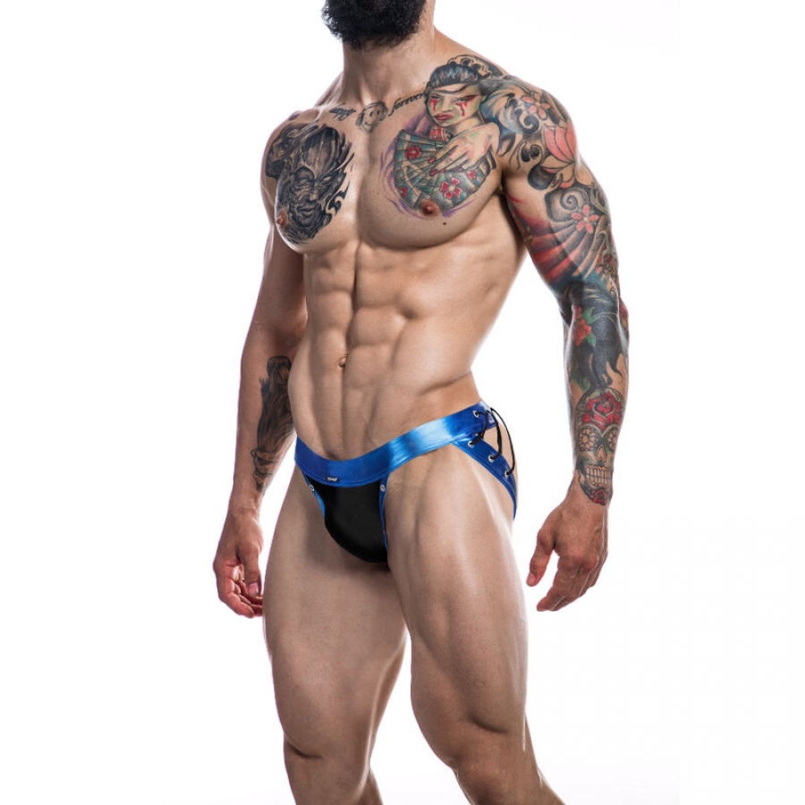 JOCKSTRAP DESIRE BLUE COURO XL