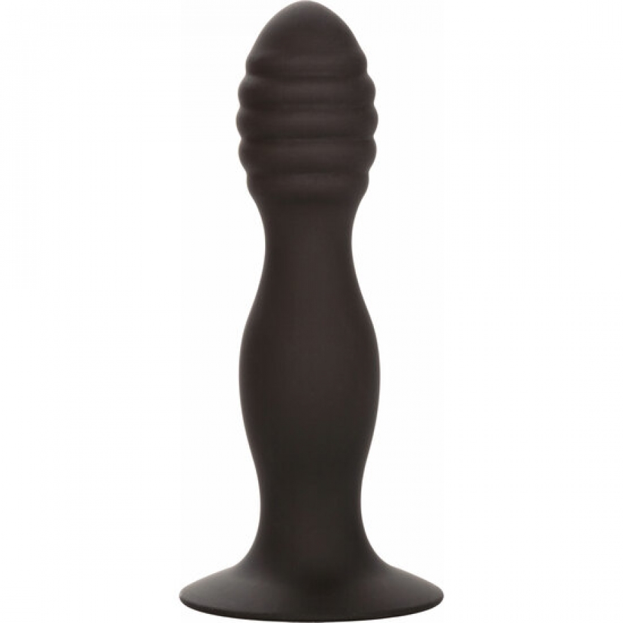 Calexotics - ribbed anal stud - plug anal - negro