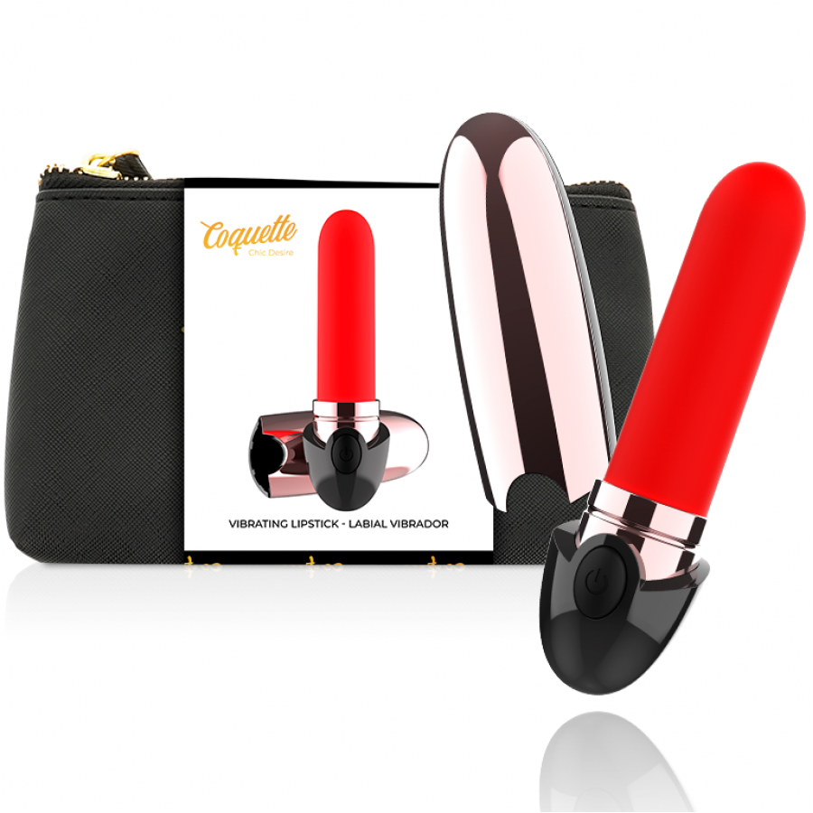 CHIC DESIRE - BATOM RECARREGÁVEL VIBRADOR PRETO/ OURO