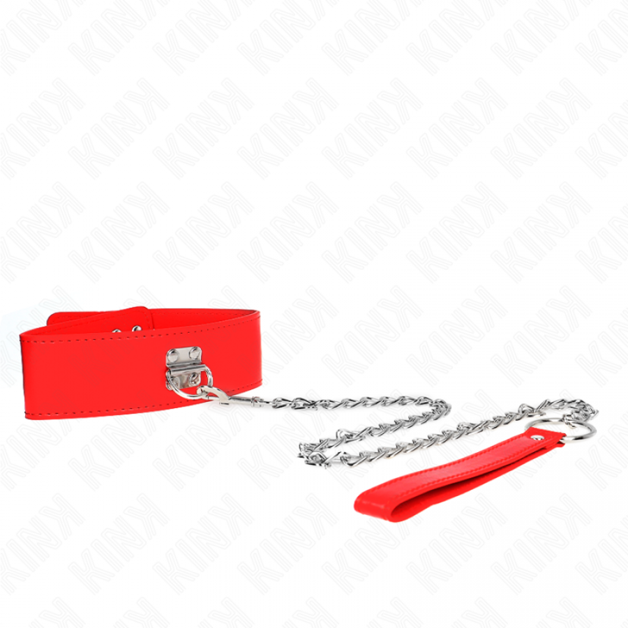 COLLIER AVEC CEINTURE 65 CM AVEC LARGE BRACELET ROUGE AJUSTA