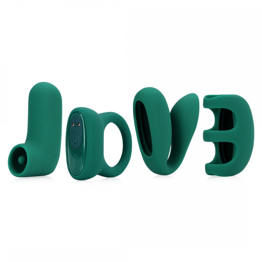 SET DI PROIETTILI CON 4 ACCESSORI LOVE' (S)EXPLORE VERDE LOV