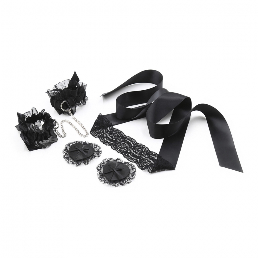 SET DI PIZZO NERO LACE ME UP CRUSHIOUS nº1