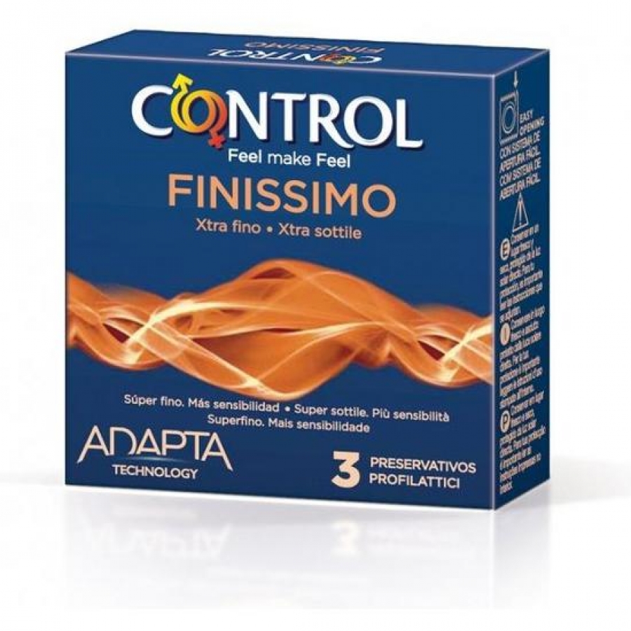 Preservativi di controllo finissimo originale 3 unità