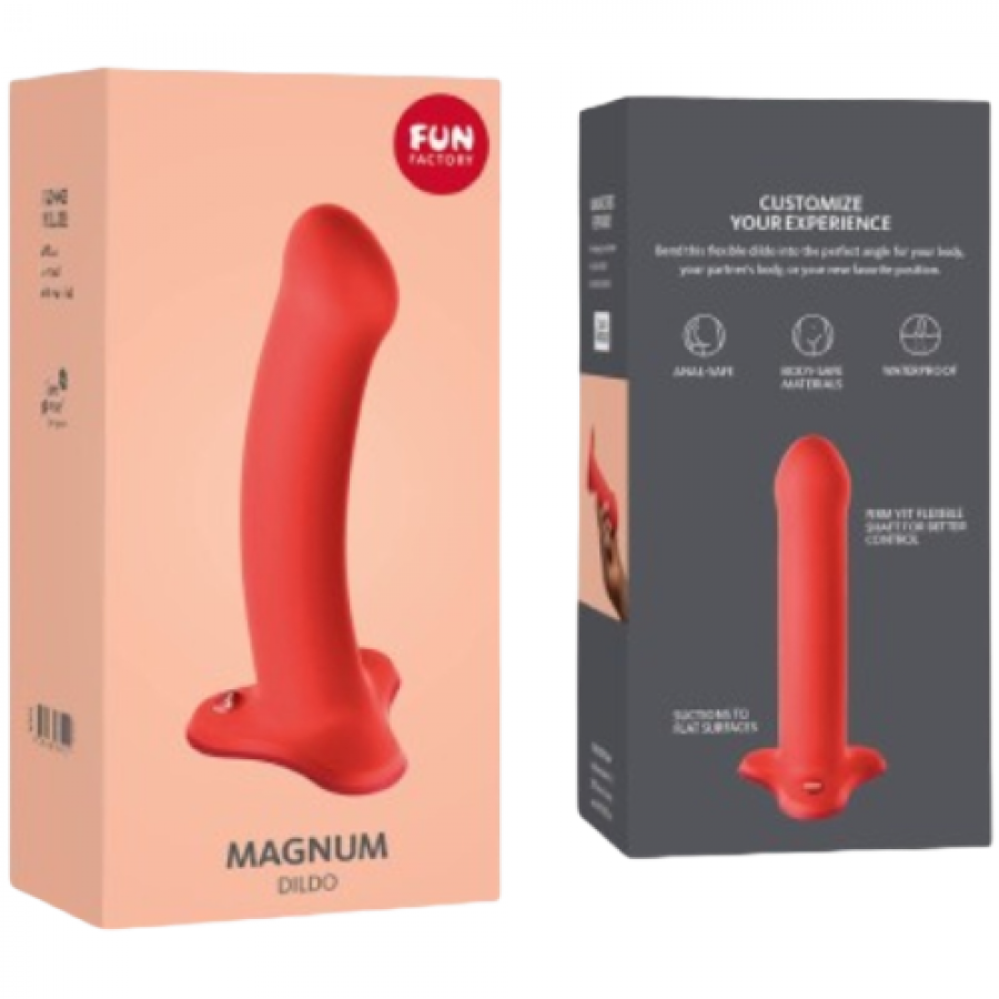 DILDO MAGNUM FLASHY CORAL 12