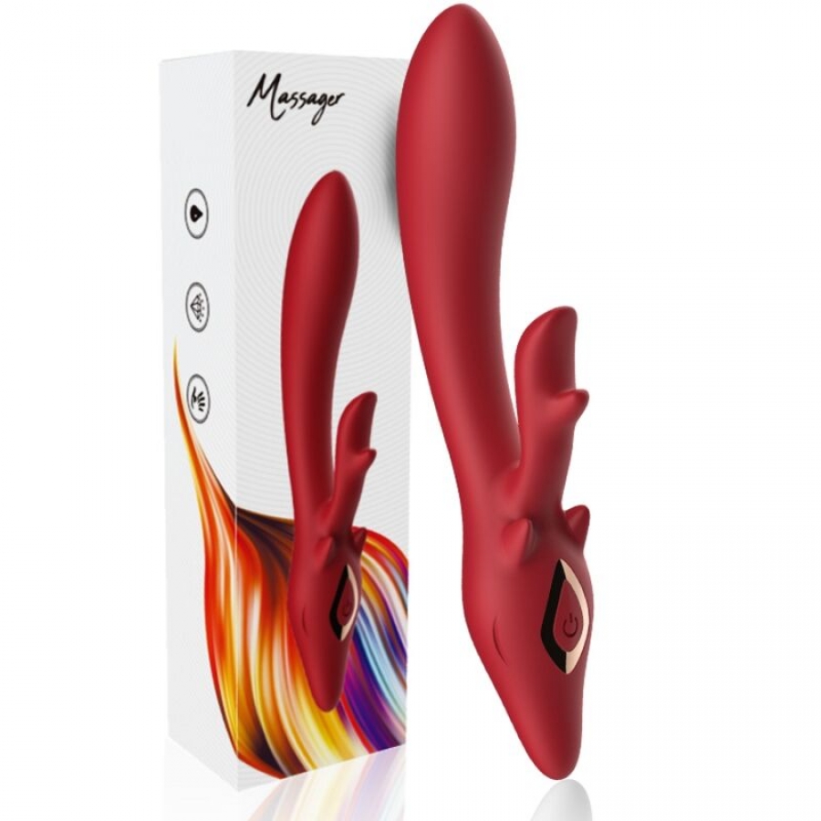 ELK VIBRADOR RABBIT CURVO RED 5